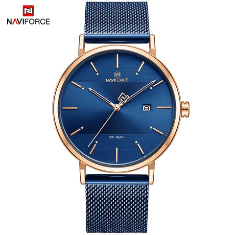 Newest Lover's Watches NAVIFORCE Quartz Simple Clock Men Women Waterproof Full Steel Couple Wristwatches Relogio Masculino 2019