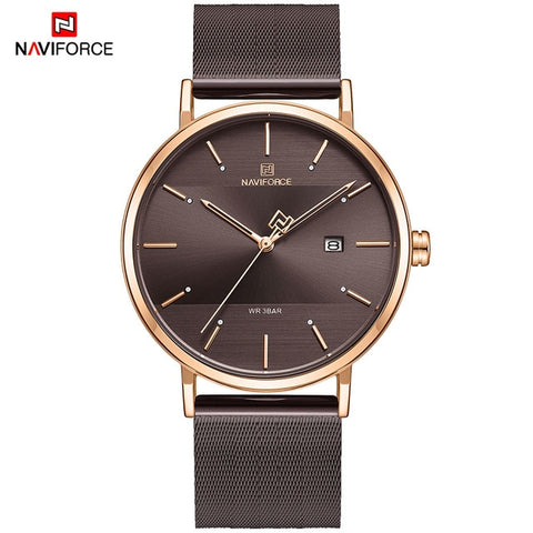 Newest Lover's Watches NAVIFORCE Quartz Simple Clock Men Women Waterproof Full Steel Couple Wristwatches Relogio Masculino 2019