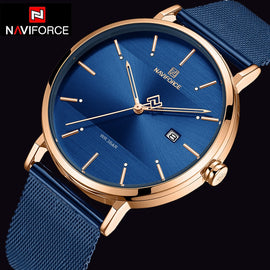 NAVIFORCE Quarts Watch Women Luxury Brand Stainless Steel Mesh Strap Wristwatch Female Fashion Reloj Mujer 2019 Bracelet Gifts