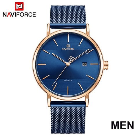 NAVIFORCE Quarts Watch Women Luxury Brand Stainless Steel Mesh Strap Wristwatch Female Fashion Reloj Mujer 2019 Bracelet Gifts