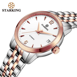 STARKING Women Watches Top Brand Luxury Rose Gold Lady Watch Stainless Steel Dress Women Watch Mechanical Wrist Watches Gift