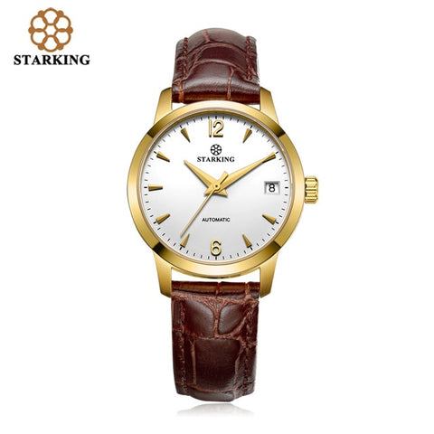 STARKING Women Watches Top Brand Luxury Rose Gold Lady Watch Stainless Steel Dress Women Watch Mechanical Wrist Watches Gift