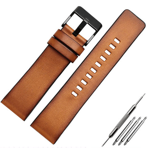 Genuine Leather bracelet for diesel DZ4343 watch strap Brown watchband 22 24 26mm Wrist watch band Retro wristwatches band