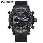 WEIDE Luxury Brand Sports Men Digital movement Auto Date Chronograph Alarm Repeater Calendar Stainless Steel Strap Quartz Watch