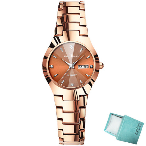 Couple Watch Luxury Gold Waterproof Original Stainless Steel Quartz Wristwatch Couple Gift Lovers Watch Clock Drop Shipping