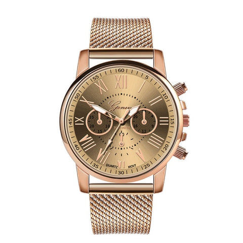 Luxury Quartz Watch For Women Female Men Lovers Couple mujer Wristwatch Milanese Stainless Steel Dial Band 2019 New Arrival