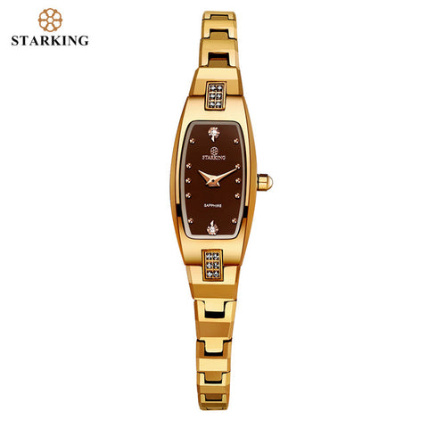 STARKING Jewelry Watch Woman Quartz Sapphire Crystal Watch Tungsten Steel Wristband Small Dial Ladies Clock montre femme 2019