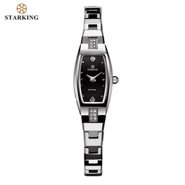 STARKING Jewelry Watch Woman Quartz Sapphire Crystal Watch Tungsten Steel Wristband Small Dial Ladies Clock montre femme 2019