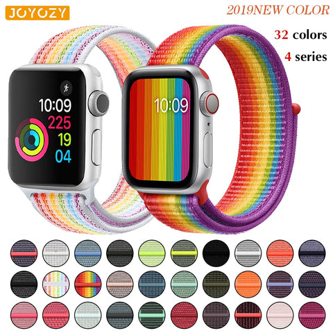 Nylon Sport Loop Soft Strap for Apple Watch 4/3/2/1 Breathable Replacement Watchbands For Apple Watch Band 38mm/40mm/42 mm/44 mm