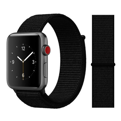 Nylon Sport Loop Soft Strap for Apple Watch 4/3/2/1 Breathable Replacement Watchbands For Apple Watch Band 38mm/40mm/42 mm/44 mm