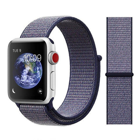 Nylon Sport Loop Soft Strap for Apple Watch 4/3/2/1 Breathable Replacement Watchbands For Apple Watch Band 38mm/40mm/42 mm/44 mm