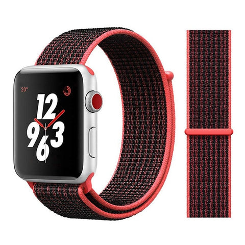 Nylon Sport Loop Soft Strap for Apple Watch 4/3/2/1 Breathable Replacement Watchbands For Apple Watch Band 38mm/40mm/42 mm/44 mm