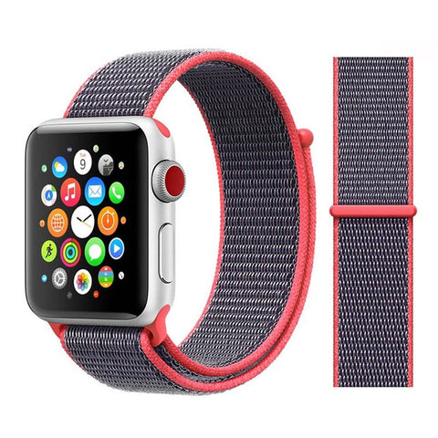 Nylon Sport Loop Soft Strap for Apple Watch 4/3/2/1 Breathable Replacement Watchbands For Apple Watch Band 38mm/40mm/42 mm/44 mm