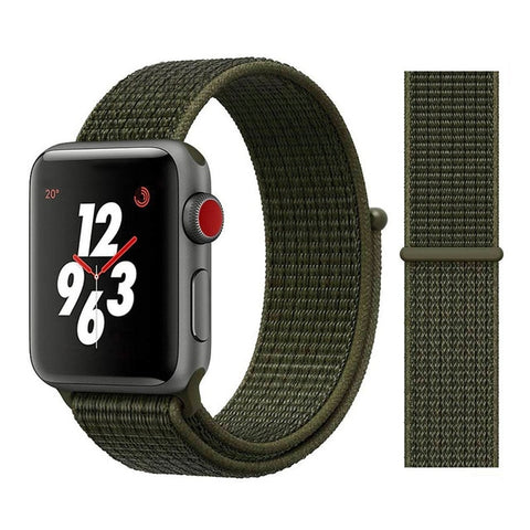 Nylon Sport Loop Soft Strap for Apple Watch 4/3/2/1 Breathable Replacement Watchbands For Apple Watch Band 38mm/40mm/42 mm/44 mm