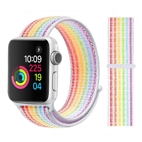 Nylon Sport Loop Soft Strap for Apple Watch 4/3/2/1 Breathable Replacement Watchbands For Apple Watch Band 38mm/40mm/42 mm/44 mm