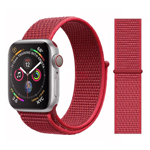 Nylon Sport Loop Soft Strap for Apple Watch 4/3/2/1 Breathable Replacement Watchbands For Apple Watch Band 38mm/40mm/42 mm/44 mm