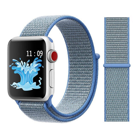 Nylon Sport Loop Soft Strap for Apple Watch 4/3/2/1 Breathable Replacement Watchbands For Apple Watch Band 38mm/40mm/42 mm/44 mm