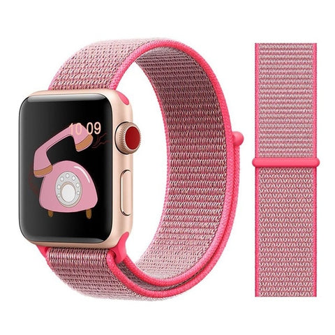 Nylon Sport Loop Soft Strap for Apple Watch 4/3/2/1 Breathable Replacement Watchbands For Apple Watch Band 38mm/40mm/42 mm/44 mm