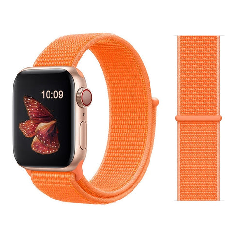 Nylon Sport Loop Soft Strap for Apple Watch 4/3/2/1 Breathable Replacement Watchbands For Apple Watch Band 38mm/40mm/42 mm/44 mm