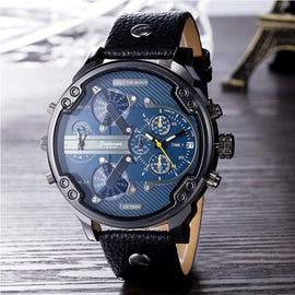 Top Brand Luxury Big Dial Men Watch Military Quartz Watch Casual Sports Business Metal Wristwatch Male Clock Relogio Masculino