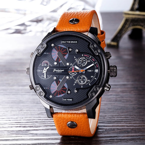 Top Brand Luxury Big Dial Men Watch Military Quartz Watch Casual Sports Business Metal Wristwatch Male Clock Relogio Masculino