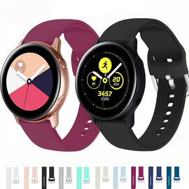 Silicone pulseira strap For Samsung galaxy watch 46mm gear s3 S2 huawei watch gt 20/22mm galaxy watch active watchbands