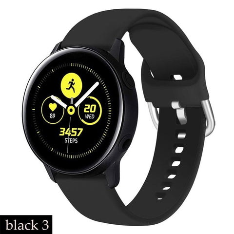 Silicone pulseira strap For Samsung galaxy watch 46mm gear s3 S2 huawei watch gt 20/22mm galaxy watch active watchbands