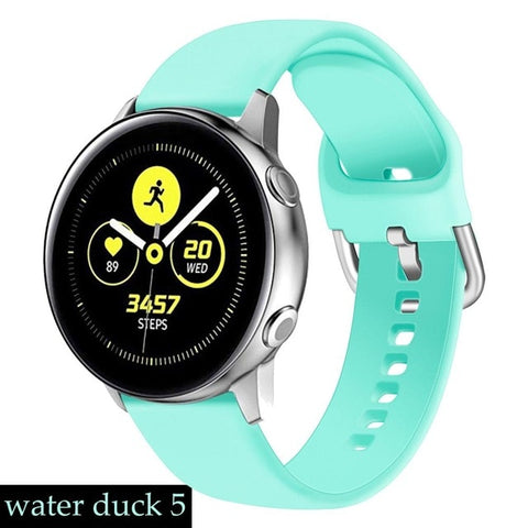 Silicone pulseira strap For Samsung galaxy watch 46mm gear s3 S2 huawei watch gt 20/22mm galaxy watch active watchbands