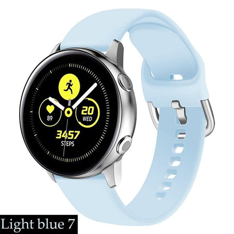 Silicone pulseira strap For Samsung galaxy watch 46mm gear s3 S2 huawei watch gt 20/22mm galaxy watch active watchbands