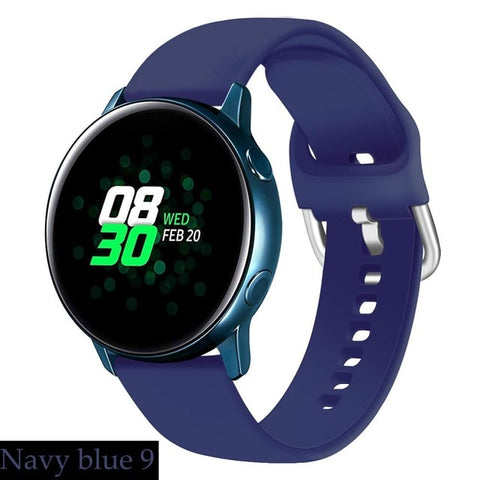 Silicone pulseira strap For Samsung galaxy watch 46mm gear s3 S2 huawei watch gt 20/22mm galaxy watch active watchbands