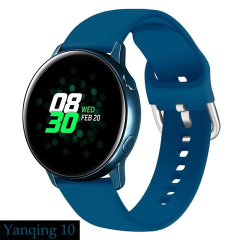 Silicone pulseira strap For Samsung galaxy watch 46mm gear s3 S2 huawei watch gt 20/22mm galaxy watch active watchbands