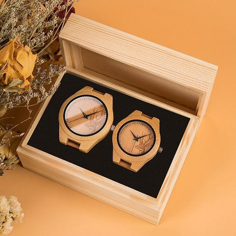 Couple Watch  こうのたろうTaro Kono Minister BOBOBIRD Wood Watch Men Wristwatch Customized Gift Lovers Anniversary Gifts in Wooden Box