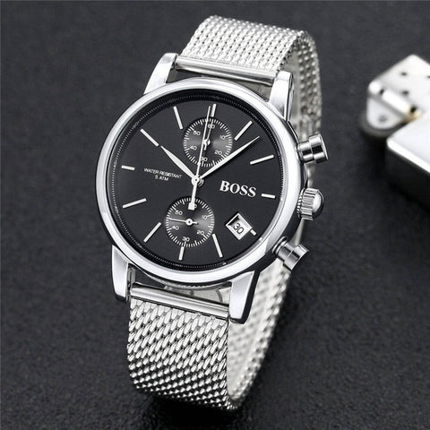 BOSS watch luxury fashtion mens watches 40mm quartz stopwatch All function Relogio all pointers work deisgner waterproof man