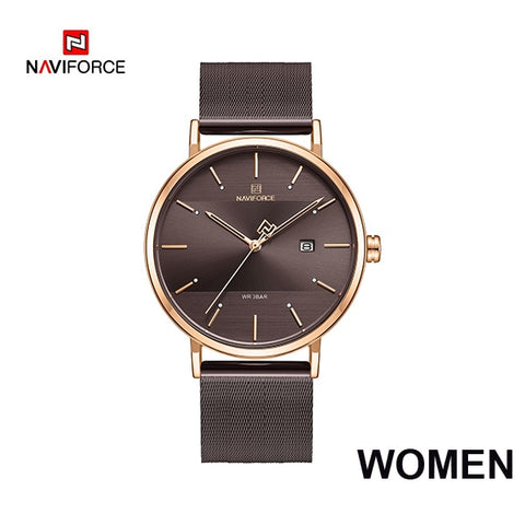 NAVIFORCE Lover's Watches for Men and Women Fashion Simple Quartz Wristwatch waterproof Date Clock Luxury Couple Watch gift 2019