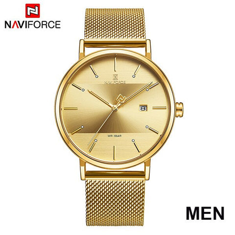 NAVIFORCE Lover's Watches for Men and Women Fashion Simple Quartz Wristwatch waterproof Date Clock Luxury Couple Watch gift 2019