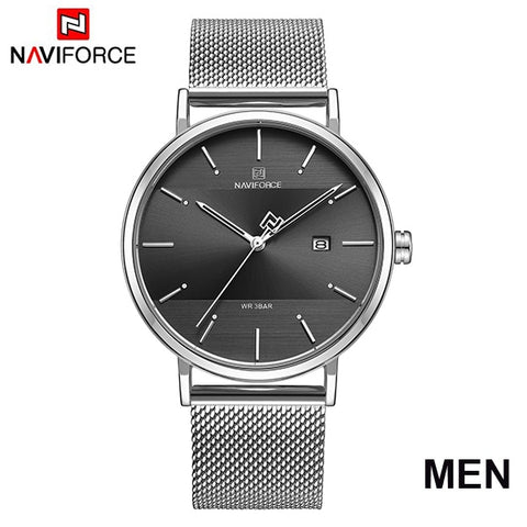 NAVIFORCE Lover's Watches for Men and Women Fashion Simple Quartz Wristwatch waterproof Date Clock Luxury Couple Watch gift 2019