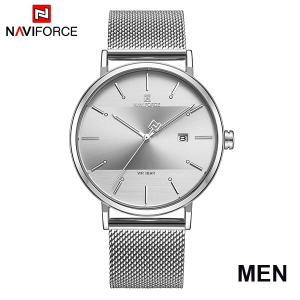 NAVIFORCE Lover's Watches for Men and Women Fashion Simple Quartz Wristwatch waterproof Date Clock Luxury Couple Watch gift 2019