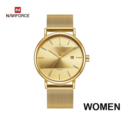 NAVIFORCE Lover's Watches for Men and Women Fashion Simple Quartz Wristwatch waterproof Date Clock Luxury Couple Watch gift 2019