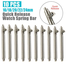 10pcs 1.5mm Diameter Watch Pin Pepair Tools & Kits Quick Release Watch Strap Spring Bars Pins 16MM 18MM 20MM 22MM 24MM