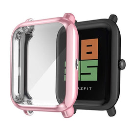 Screen Protector Slim Colorful Frame TPU Case Cover Protect Shell For Huami Amazfit Bip Younth Watch with Screen Protector