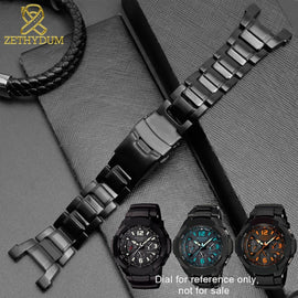 Solid stainless steel watchband for casio g-shock GW-3500B/GW-3000B/GW-2000/G-1000 watch strap black Bracelet band