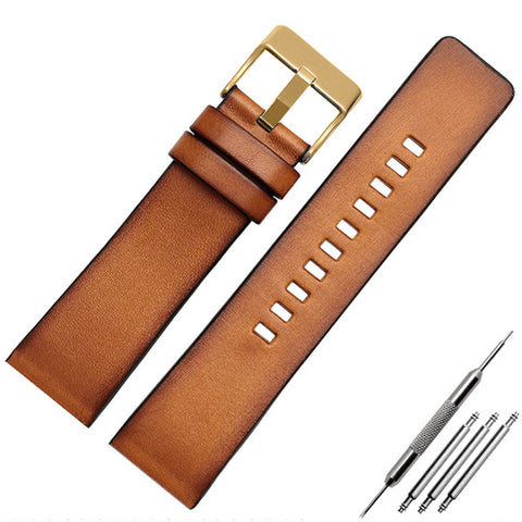 Genuine Leather bracelet for diesel DZ4343 watch strap Brown watchband 22 24 26mm Wrist watch band Retro wristwatches band