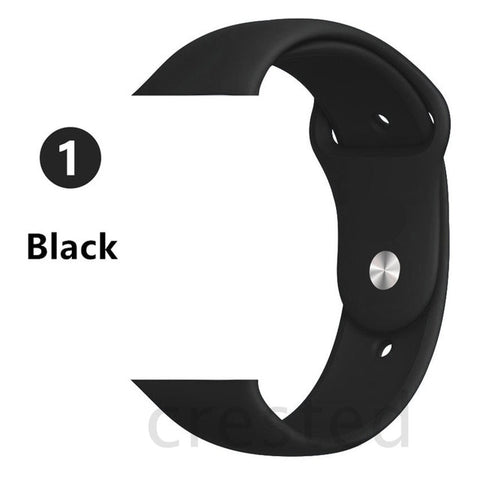 Silicone strap For Apple Watch band 44 mm/40mm iwatch Band 38mm 42mm Sport bracelet Rubber watchband for apple watch 5 4 3 2 1