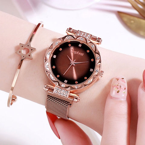 Tephea Women Luxury Quartz Stainless Steel Brand Gradient Watch Analog Wrist Watch Wrist Watch Relogio Feminino For Dropshipping