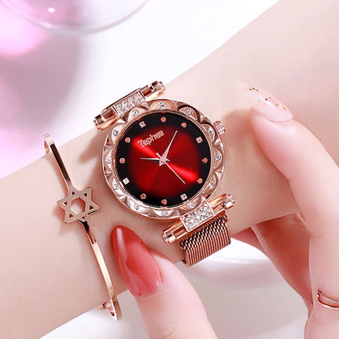 Tephea Women Luxury Quartz Stainless Steel Brand Gradient Watch Analog Wrist Watch Wrist Watch Relogio Feminino For Dropshipping