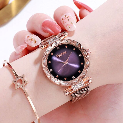 Tephea Women Luxury Quartz Stainless Steel Brand Gradient Watch Analog Wrist Watch Wrist Watch Relogio Feminino For Dropshipping