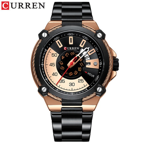 CURREN New Top Brand Men Watches Men's Full Steel Waterproof Casual Quartz Date Clock Male Wrist watch relogio masculino