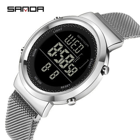 2019 SINDA Brand Fashion Steel Mesh Band Luxury Couple Dress Quartz WristWatch Lover's Simple Casual Watch orologi coppia