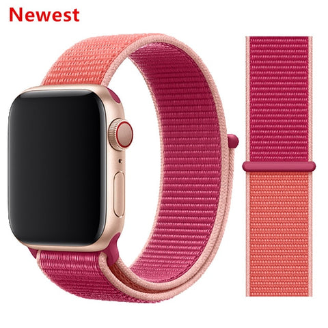 Nylon Strap for Apple watch 5 Band 44mm 40mm iWatch band 42mm 38mm Sport Loop Watchband bracelet Apple watch 4 3 2 1 38 40 44 mm