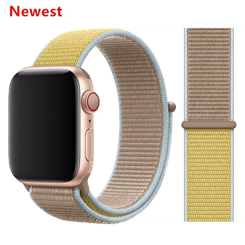 Nylon Strap for Apple watch 5 Band 44mm 40mm iWatch band 42mm 38mm Sport Loop Watchband bracelet Apple watch 4 3 2 1 38 40 44 mm